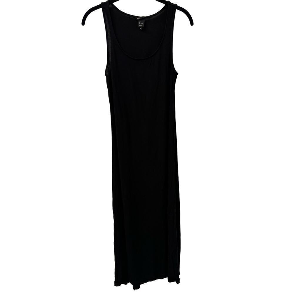 H&M Basics Black Jersey Knit Tank Maxi Dress Size Small